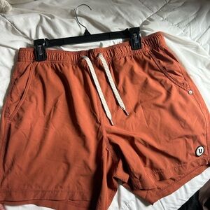 Vuori Men's Swim Shorts in Rust Orange - 5” inseam